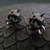 鬼しゃれこうべ『鬼髑髏 -双鬼-（両耳）』ピアス